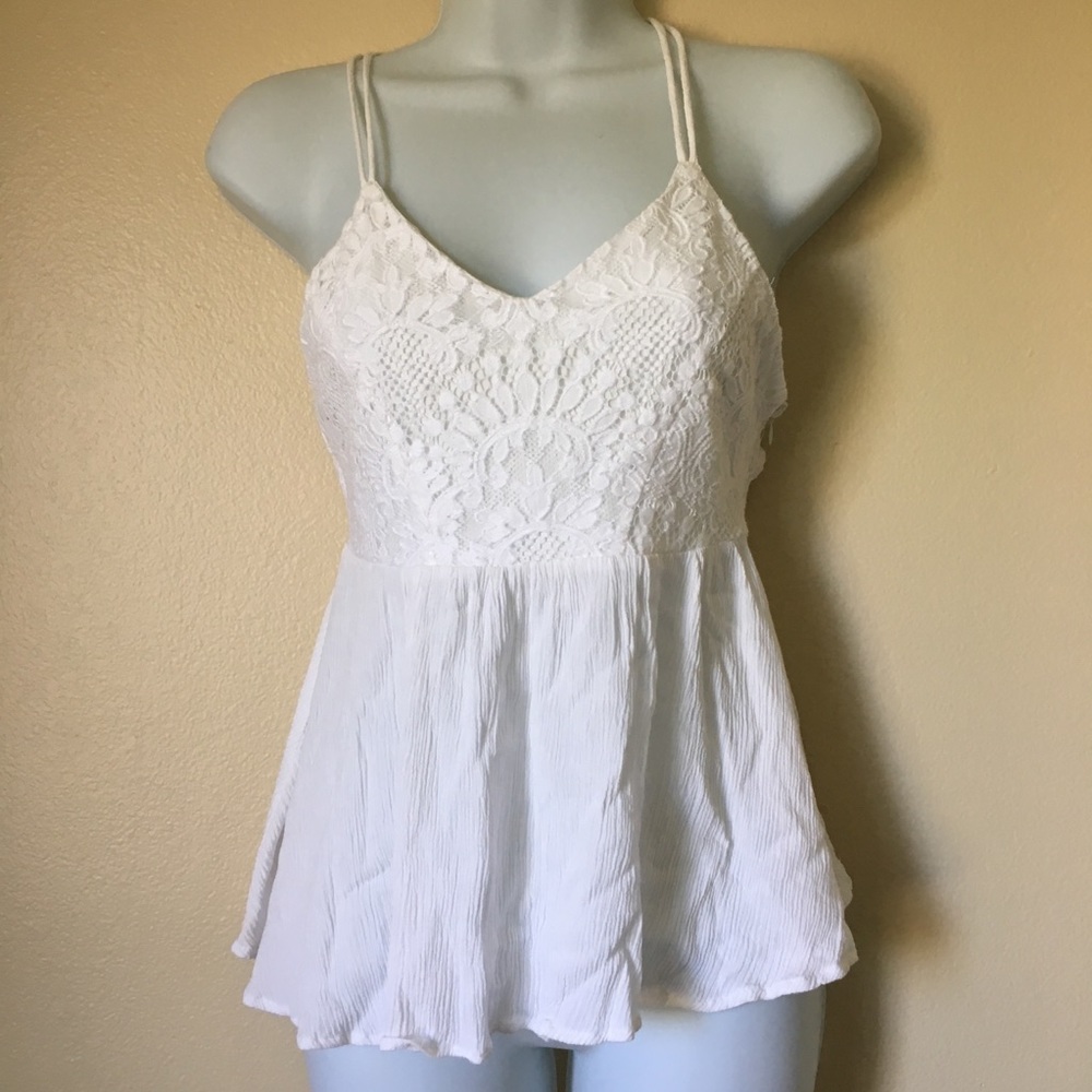 Caution to the wind cross cross strap top